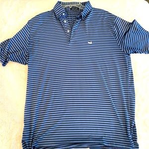 Southern Marsh polo size large. Blue and white